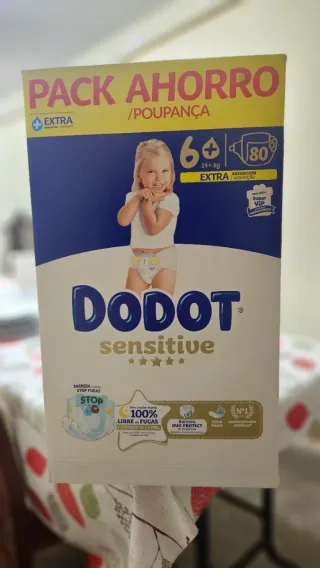 80 Fraldas Dodot Sensitive T6+ (14+ kg)