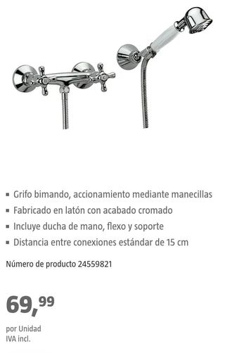 Grifo ducha Época Vetra cromo con alcachofa 122335