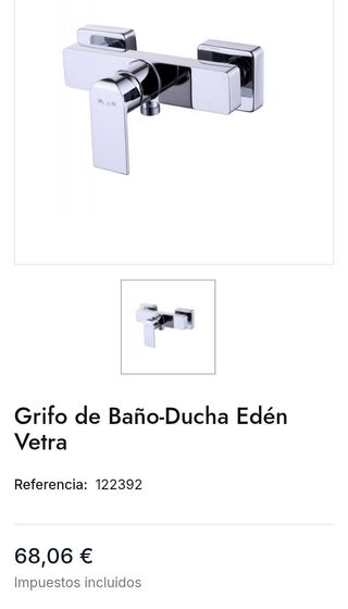 Grifo Ducha Monomando Edén Vetra Cromado 122392