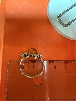 Anillo Plata Sol Ámbar