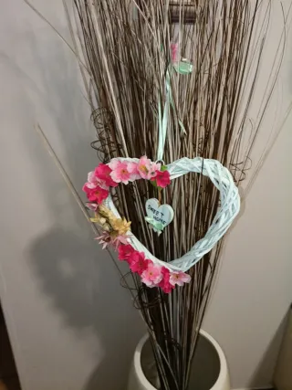 Cuore Decorativo Sweet Home Primavera fuoriporta o