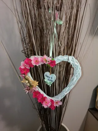 Cuore Decorativo Sweet Home Primavera fuoriporta o