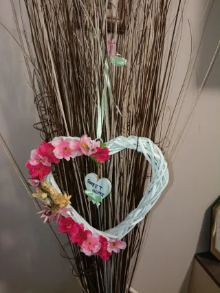 Cuore Decorativo Sweet Home Primavera fuoriporta o