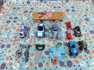 Lote Juguetes Varios: Coches, Helicóptero, escay