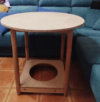 Mesa camilla madera con tarima