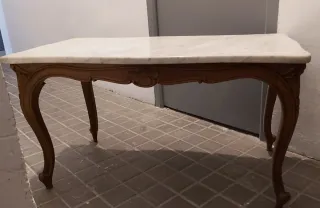 Antiguedades Conjunto sofá, 2 sillones y mesa cent