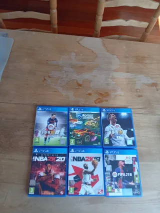 PS4 FIFA 16, 18, 21 y NBA 2K19, 2K20