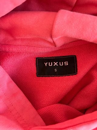 Sudadera YUXUS rosa con estampado