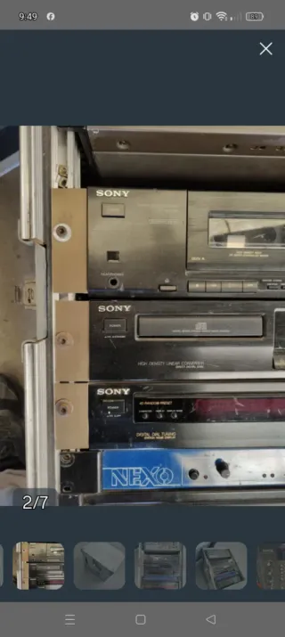 Mesa mezclas ramsa, sintonizador radio Sony,