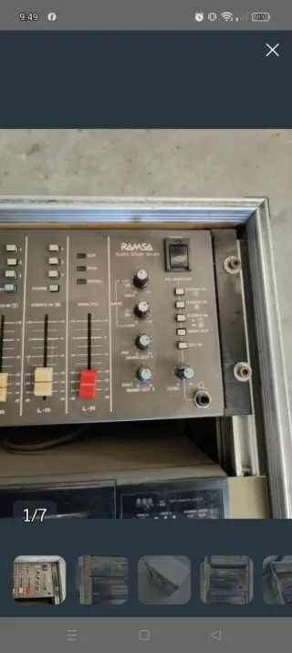 Mesa mezclas ramsa, sintonizador radio Sony,