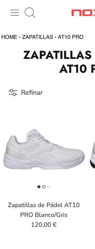 Zapatillas Padel NOX Talla 44 Blancas