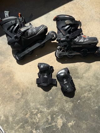 Patines en línea negros con bolsa talla 43