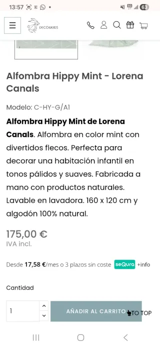 Alfombra Lorena Canals Infantil Lavable