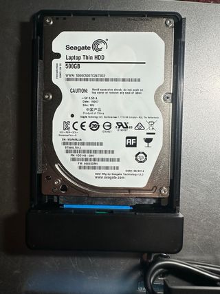 Carcasa Disco Duro USB 3.0 Con disco duro de 500gb