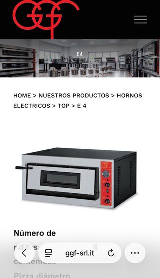 Horno Eléctrico Profesional para Pizzas GGF E1