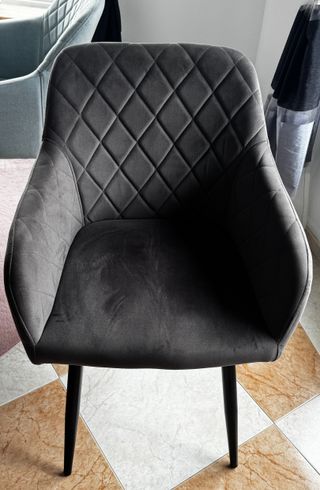 2* Esszimmerstuhl Dunkel Stoff