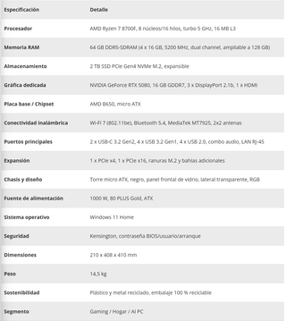 PC HP OMEN 35L GT16-0088ns Ryzen 7