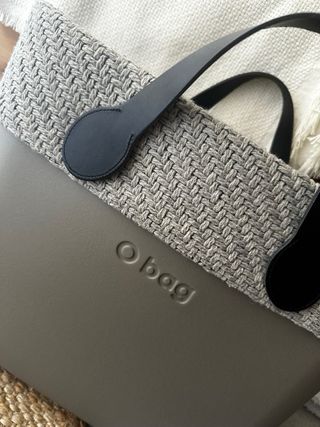 Bolso O Bag Beige/Gris con Asas Nuevas