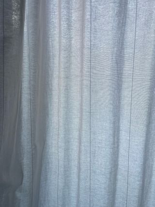 Juego 2 cortinas lino blancas