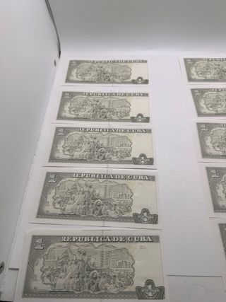 10 billetes Cuba 1 Peso José Martí sin circular
