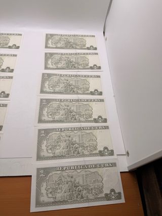10 billetes Cuba 1 Peso José Martí sin circular