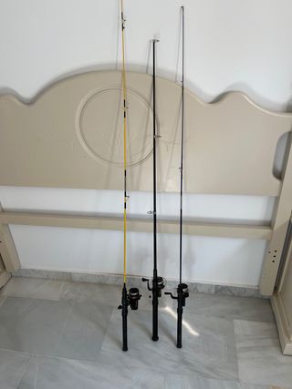 3 Cañas de Pescar con Carretes