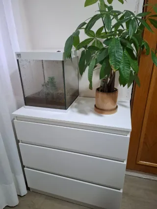 Diván blanco madera pino con cajones,largo 2.15