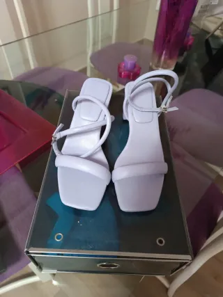 Zapatos Lila Tacón Sandalia