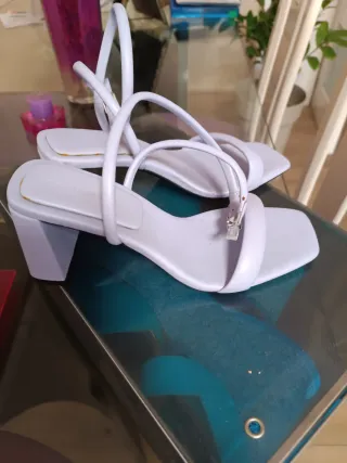 Zapatos Lila Tacón Sandalia