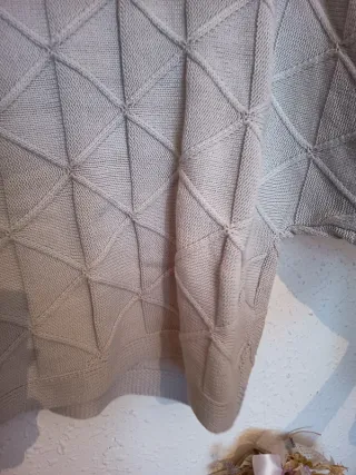 Jersey gris tejido rombos