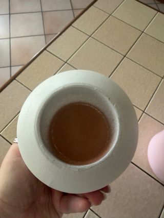 Set 2 Vasi Ceramica Rosa Bianco