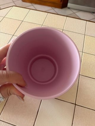 Set 2 Vasi Ceramica Rosa Bianco