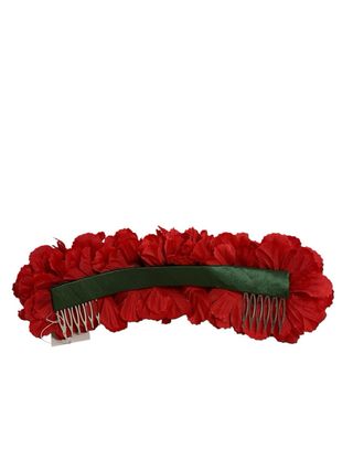 Diadema flamenca claveles rojo mide 22cm
