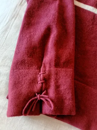 Jersey rayas mujer granate