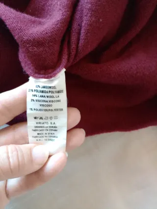 Jersey rayas mujer granate