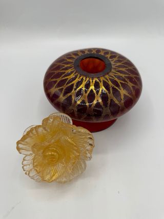 Bottiglia Murano Rossa Oro