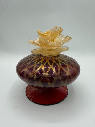 Bottiglia Murano Rossa Oro