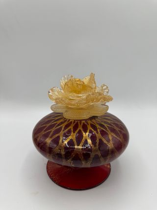 Bottiglia Murano Rossa Oro