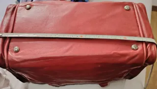 Bolso de cuero rojo vintage Mik Flyer