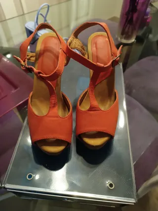 Sandalias rosa coral talla 37