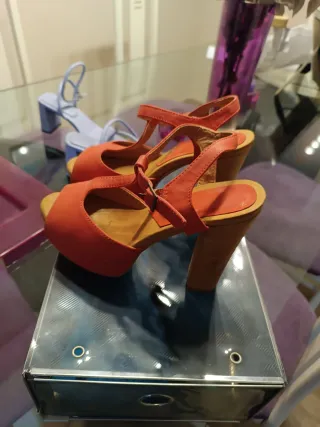 Sandalias rosa coral talla 37