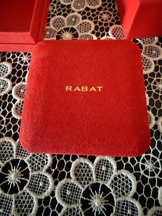 Caja de joya de terciopelo Rabat roja