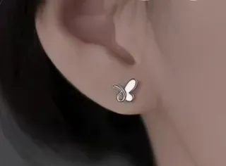 Pendientes mariposa plata