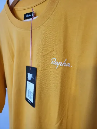Camiseta Rapha Logo Mostaza Talla 2XL