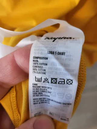 Camiseta Rapha Logo Mostaza Talla 2XL