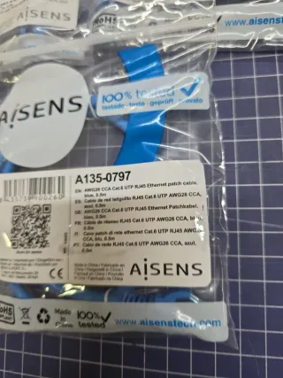 Lote 3 x Cable Ethernet Cat 6 50cm