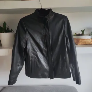 Cazadora Piel Tintoretto Negra