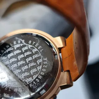 Reloj de Oro y Correa Naranja