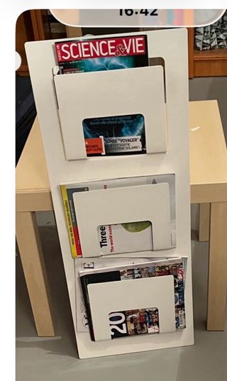 Portariviste da parete bianco