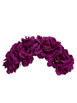 Diadema Claveles Flamenca Morado mide 22cm